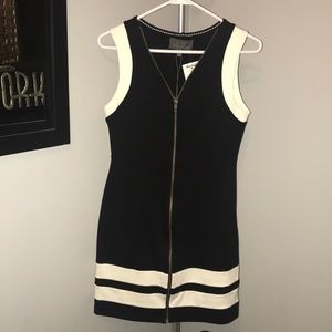 Black & White Fitted Cocktail/Business Dress